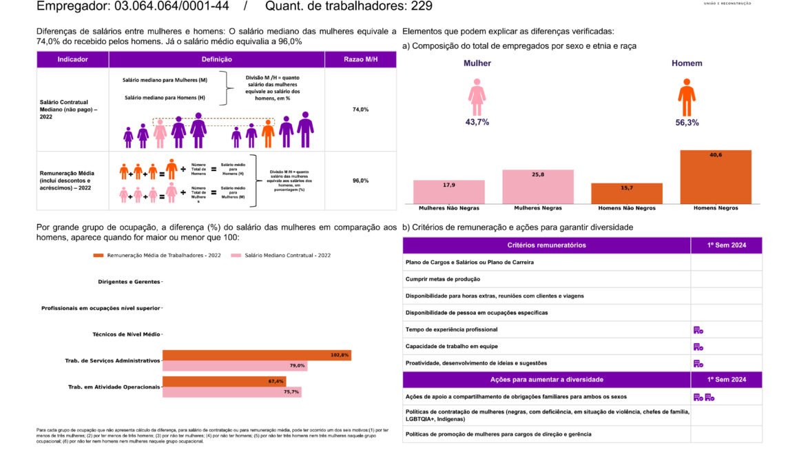 Relatório de Transparência e Igualdade Salarial de Mulheres e Homens – 2º Semestre 2024