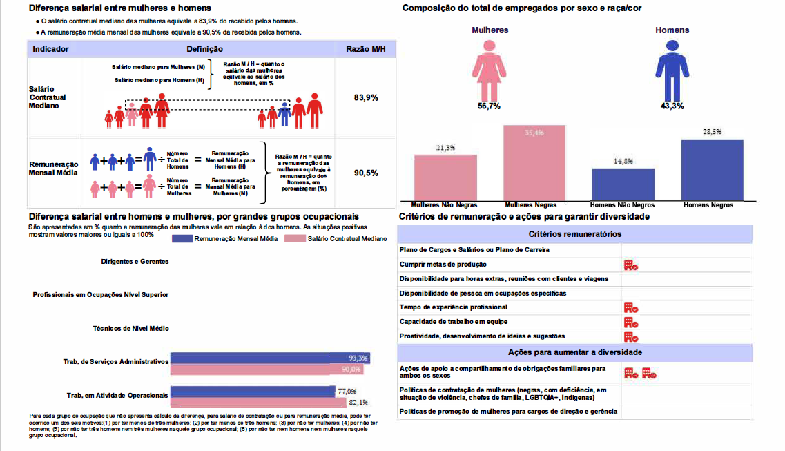 Relatório de Transparência e Igualdade Salarial de Mulheres e Homens – 1º Semestre 2026